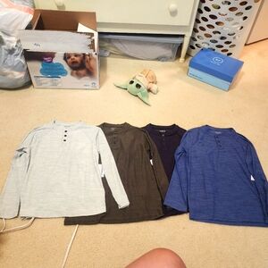 Nwt sz 6/7 old navy active breathe on ls henley bundle